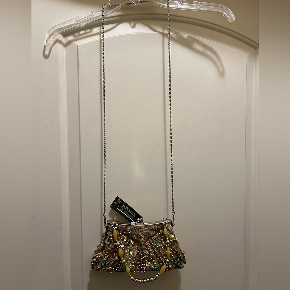 JOYMAX Joy Collection Elegant Beaded Clutch Bag
